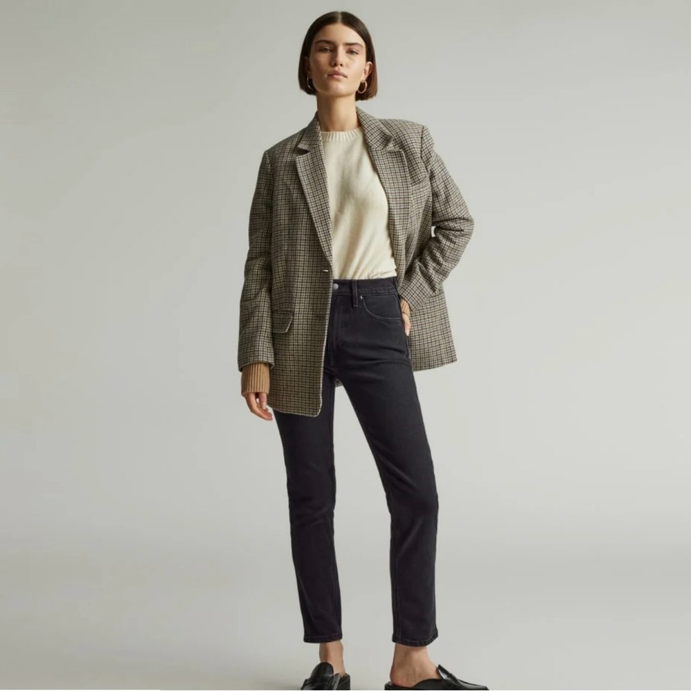 Everlane Women's Original Cheeky Jean, Organic Cotton, Black, in size 26